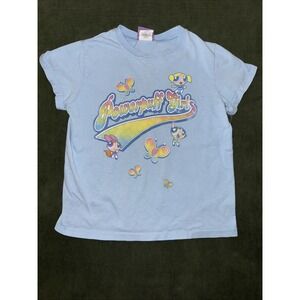 Vintage 2003 Powerpuff Girls Youth T Shirt Size 10/12 Cartoon Network Anime Rare